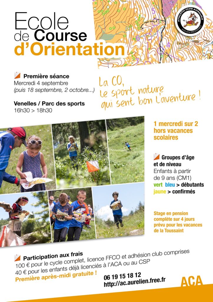 Flyer reprise école de CO 4 septembre 2024